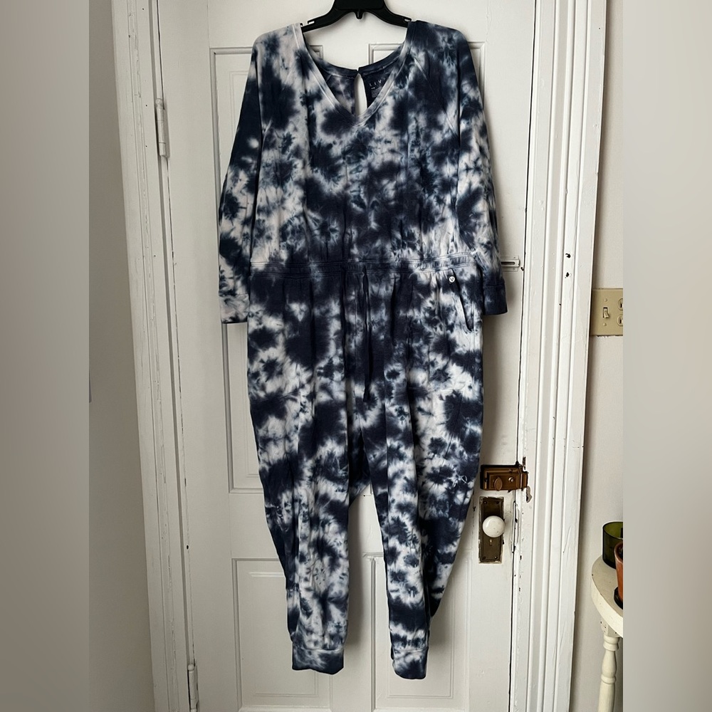 Lane Bryant tie-dye sweatshirt romper